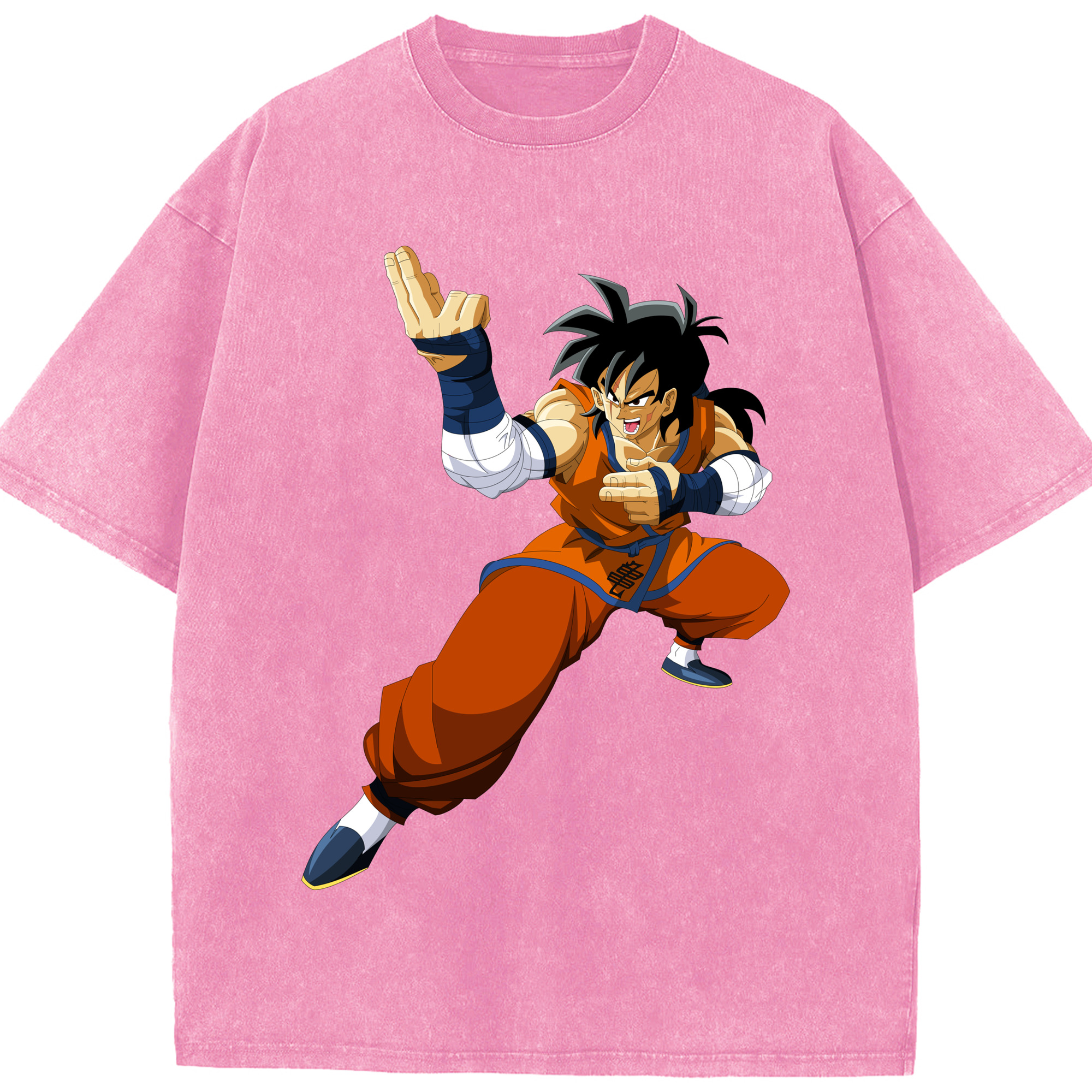 （画像用） ドラゴンボール ヤムチャ DRAGON BALL Yamcha 綿100% ヴィンテージ風 半袖Tシャツ（フロントプリント）